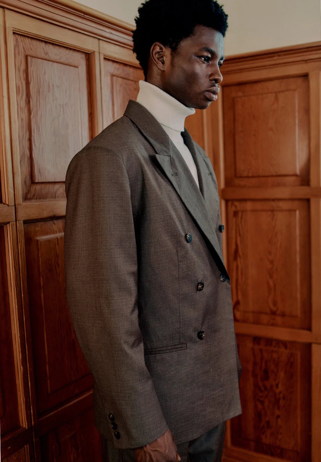 House Of Sunny - Double Breasted Suit Jacket - Espresso - Vestes et Manteaux - VOL2706