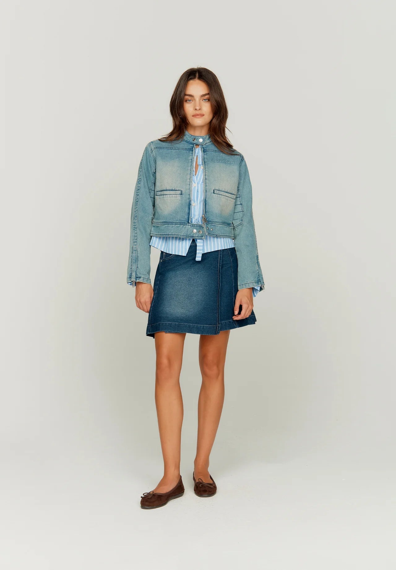 House Of Sunny - TAKE A TRIP MINI RACER - Sky Blue - Vestes et Manteaux - VOL2334