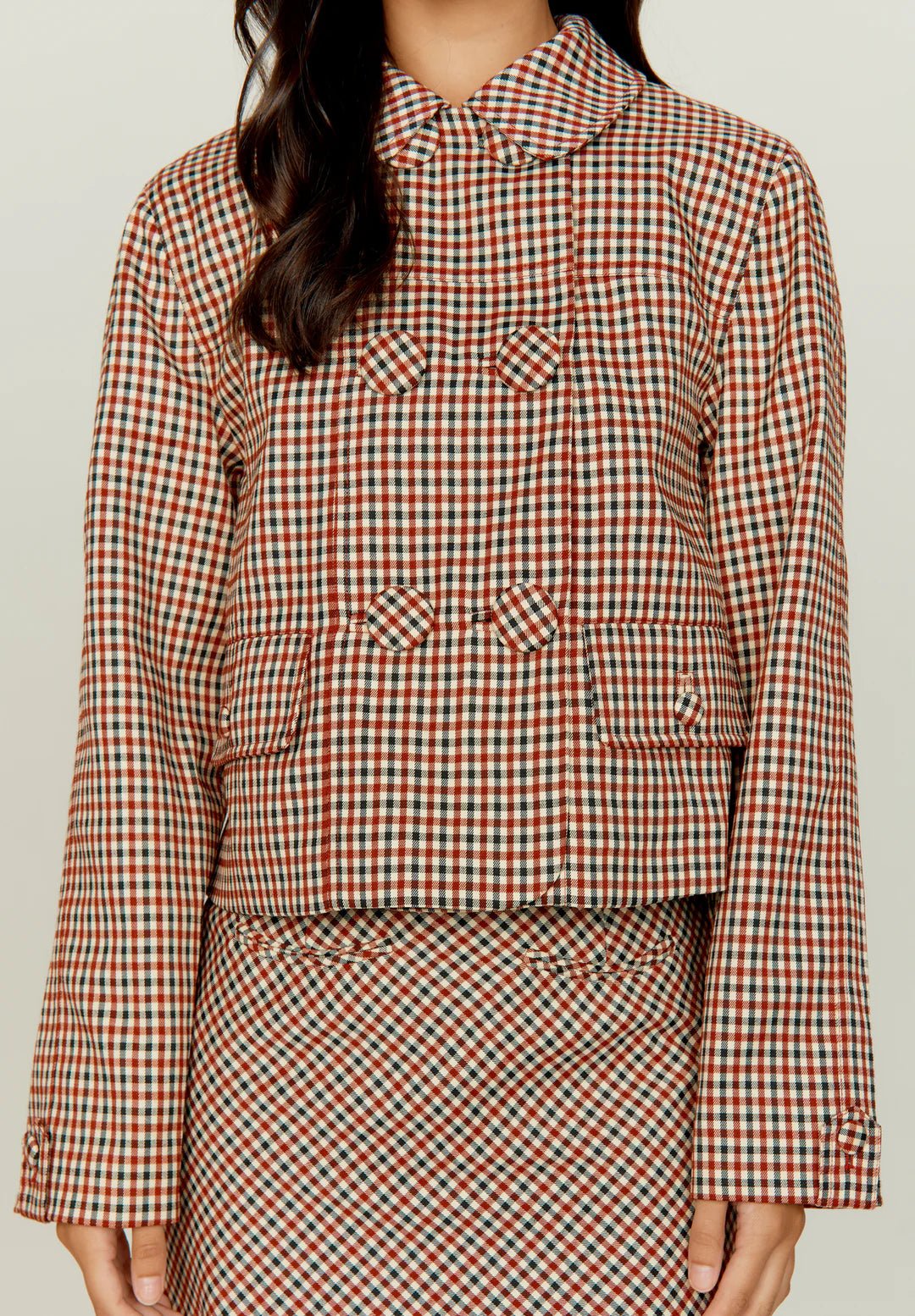 House Of Sunny - The Marie Jacket - Wine Multi - Vestes et Manteaux - Style: VOL2626