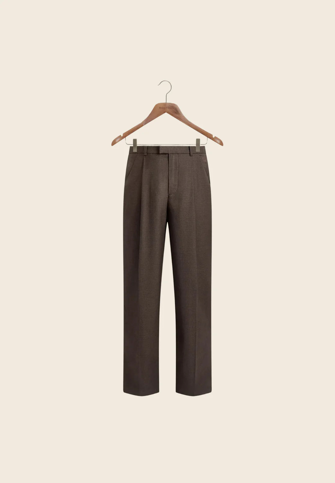 House Of Sunny - VOL2707 Pleated Suit Trouser - Espresso Brown