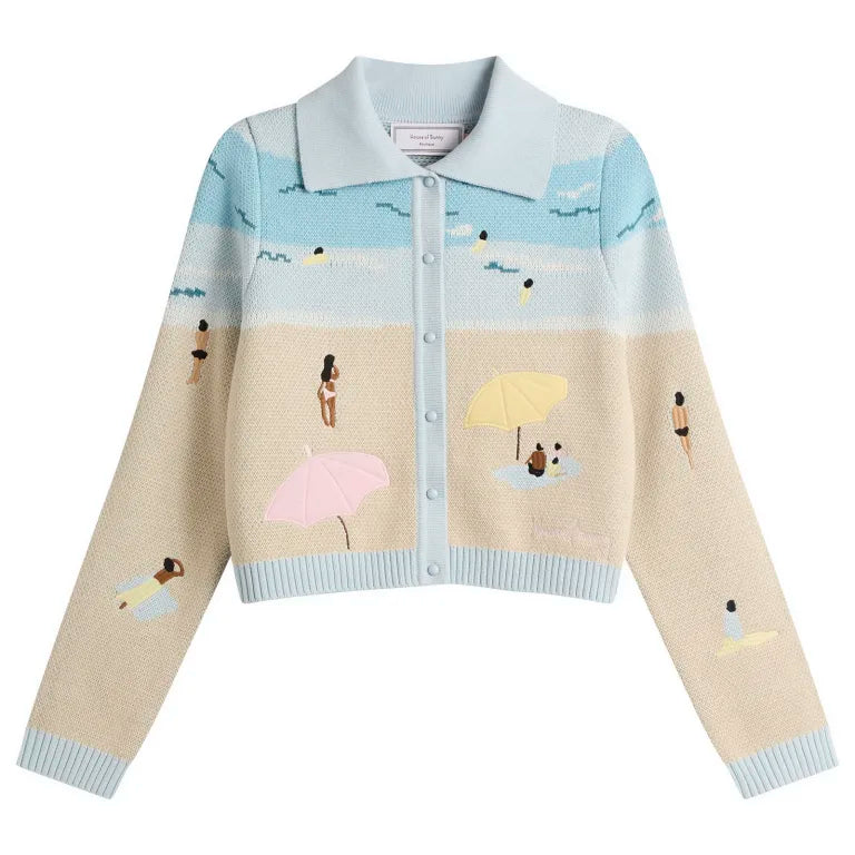 House Of Sunny - St Ives Tripper Cardigan - Turquoise