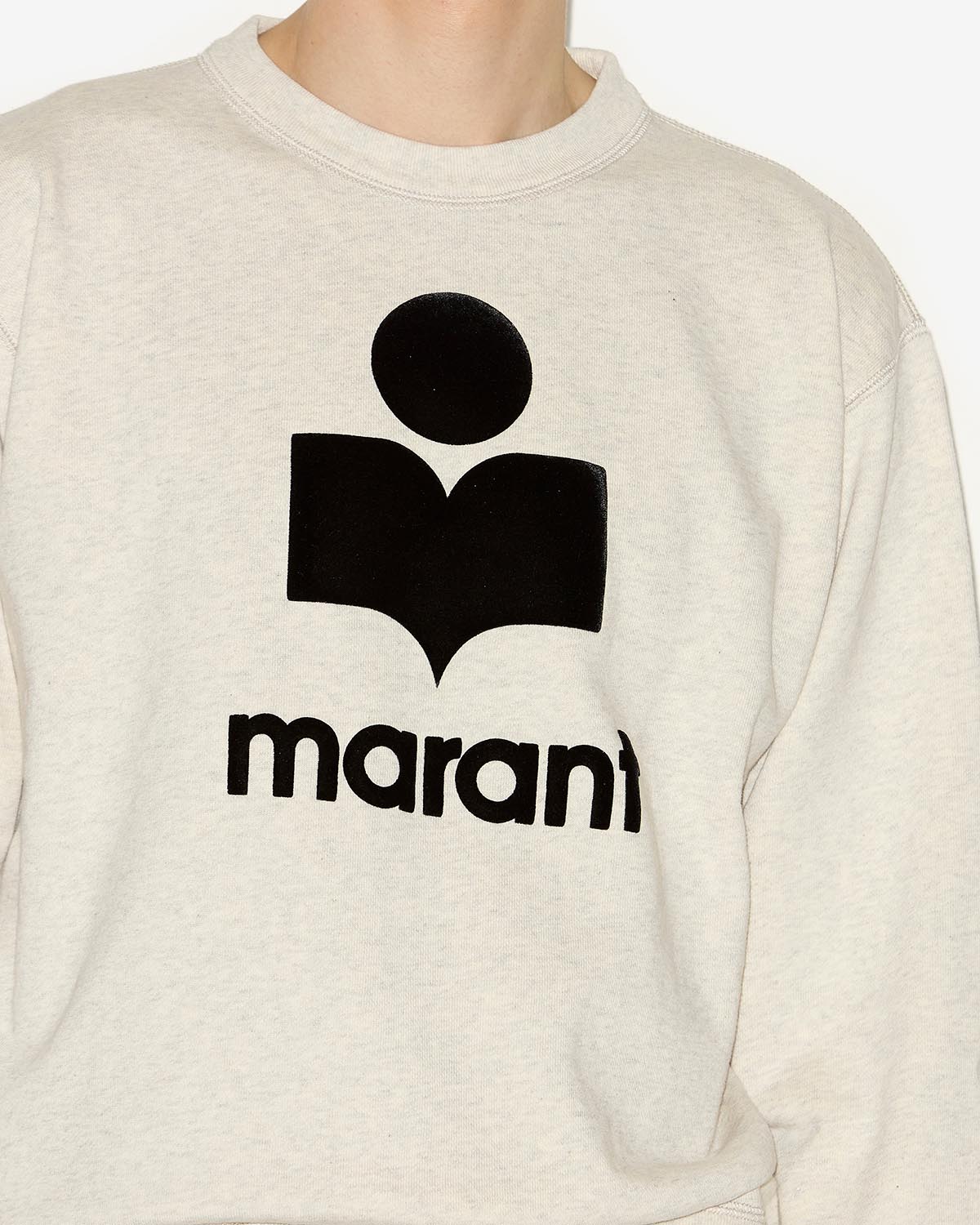 Isabel Marant - Mikoy Sweatshirt - Ecru/grey - Pulls et Sweats - SW0029HA-B1M18H
