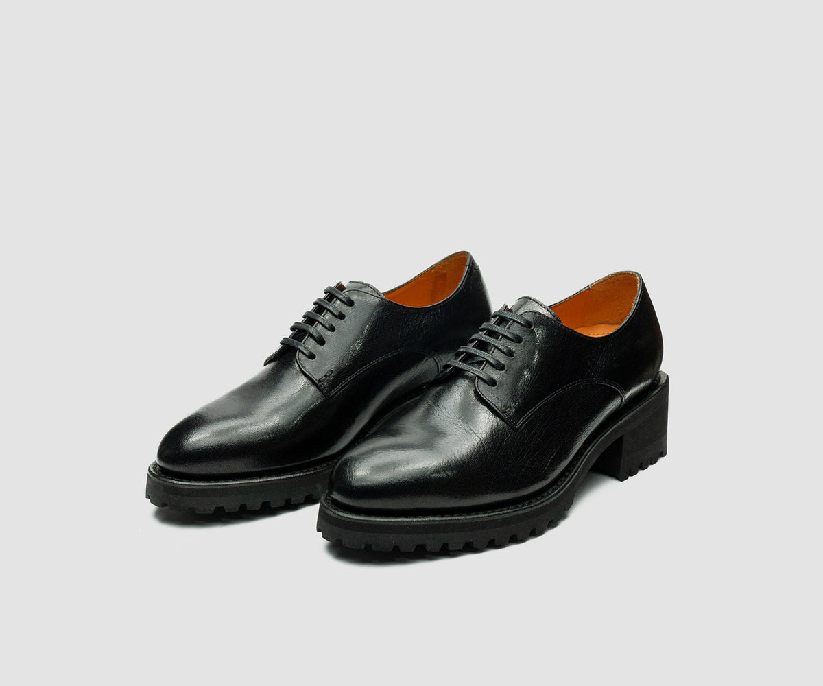JF Clarin Derby Cigale noir – paire, vue de trois quarts