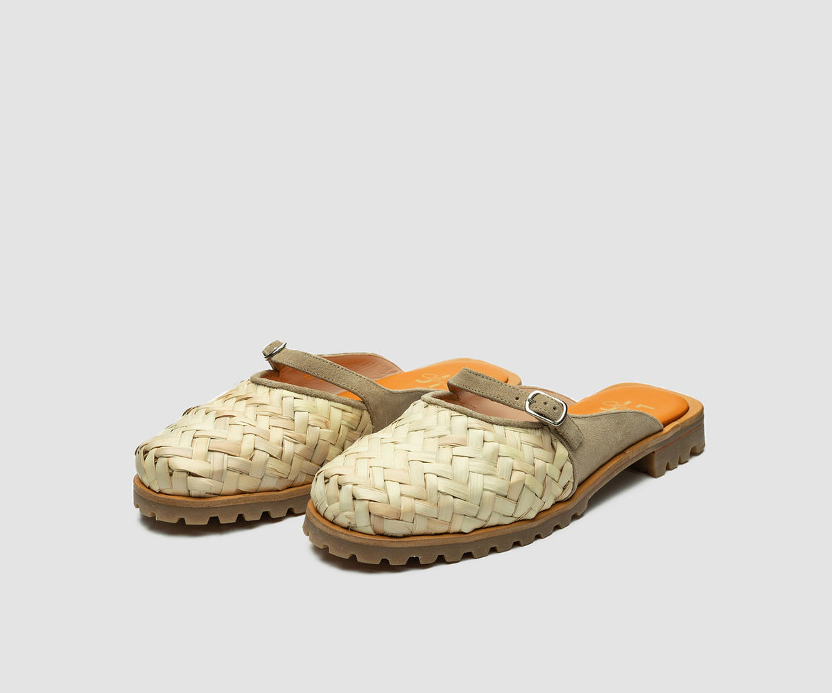 JF Clarin Mule Touquet palme – paire, vue de trois quarts