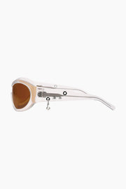 Justine Clenquet - Lunettes De Soleil Jenny - White Glitters - Accessoires - 