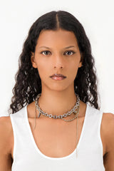 Justine Clenquet - Collier Lewis - Palladium & Gold - Bijoux - 