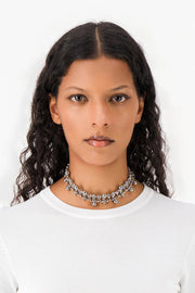 Justine Clenquet - Mindy Choker - Argent Palladium - Bijoux - 