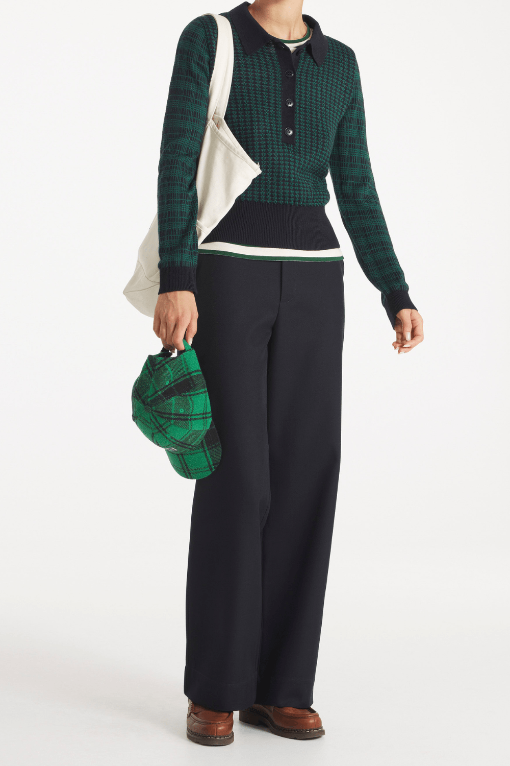 Le Mont Saint Michel – Paoma - Wool Twill Pants – Navy - Jupes et Pantalons - 12229WP-38