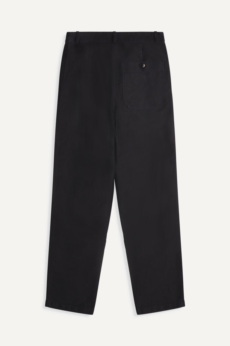Le Mont Saint Michel – Perig - Wide Work Trousers - Black - Pantalons et Shorts - 03585MP