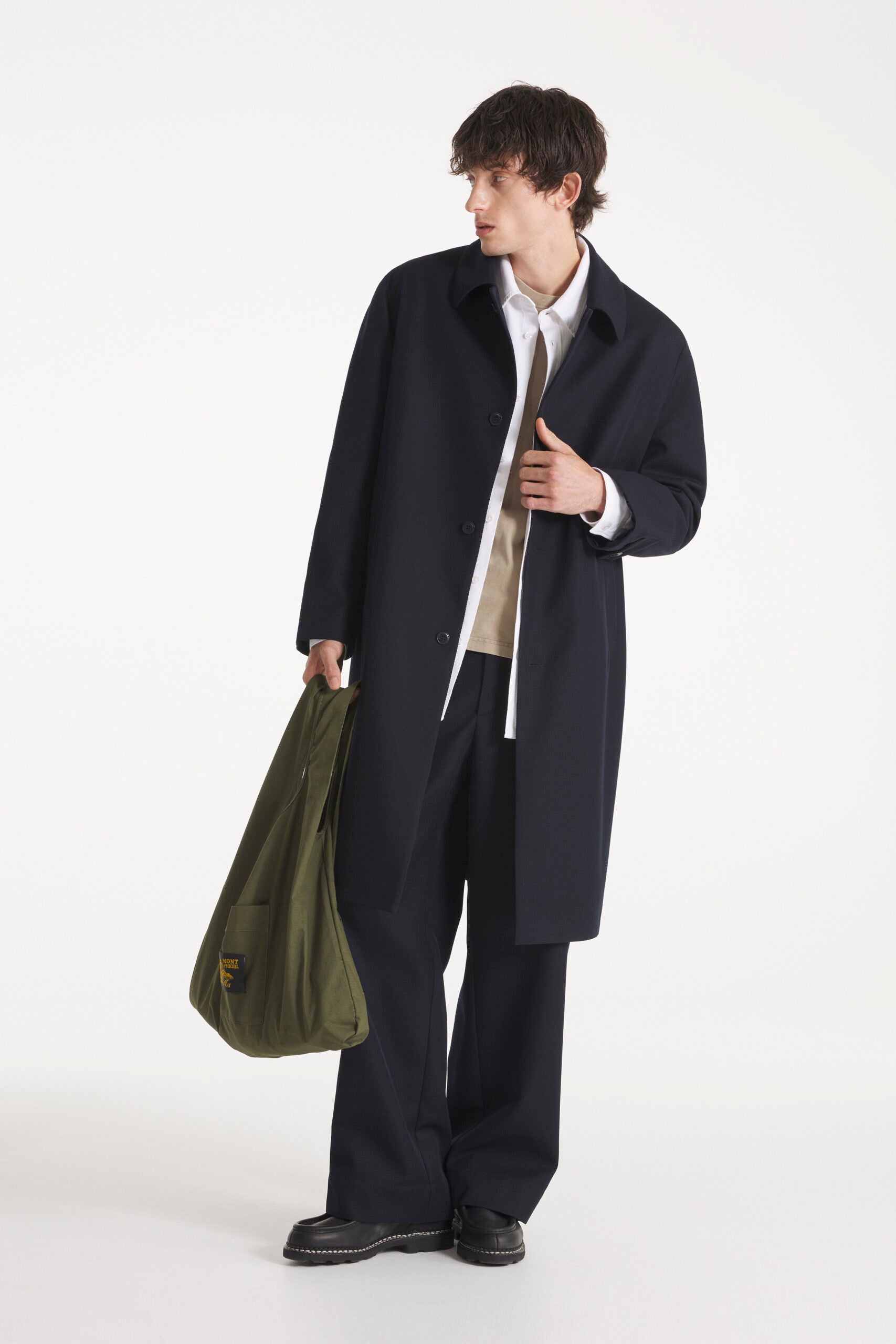 Le Mont Saint Michel – Pleslin Wool Cargo pant - Navy - Pantalons et Shorts - 14727MP