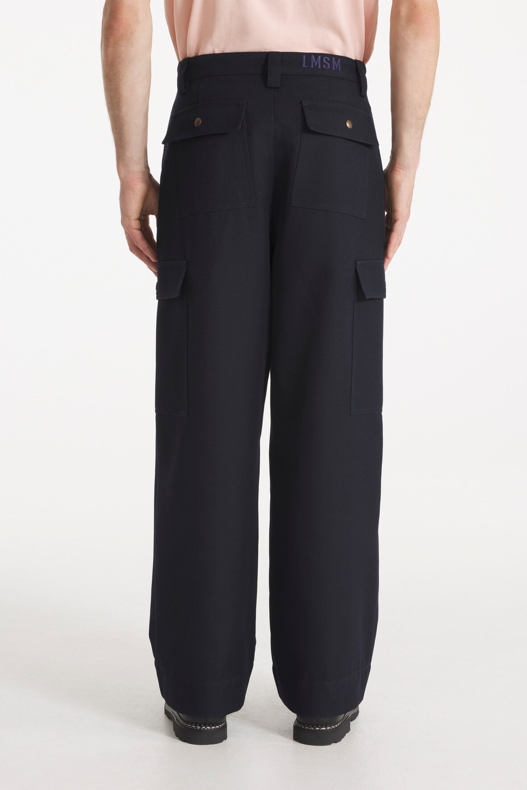 Le Mont Saint Michel – Pleslin Wool Cargo pant - Navy - Pantalons et Shorts - 14727MP