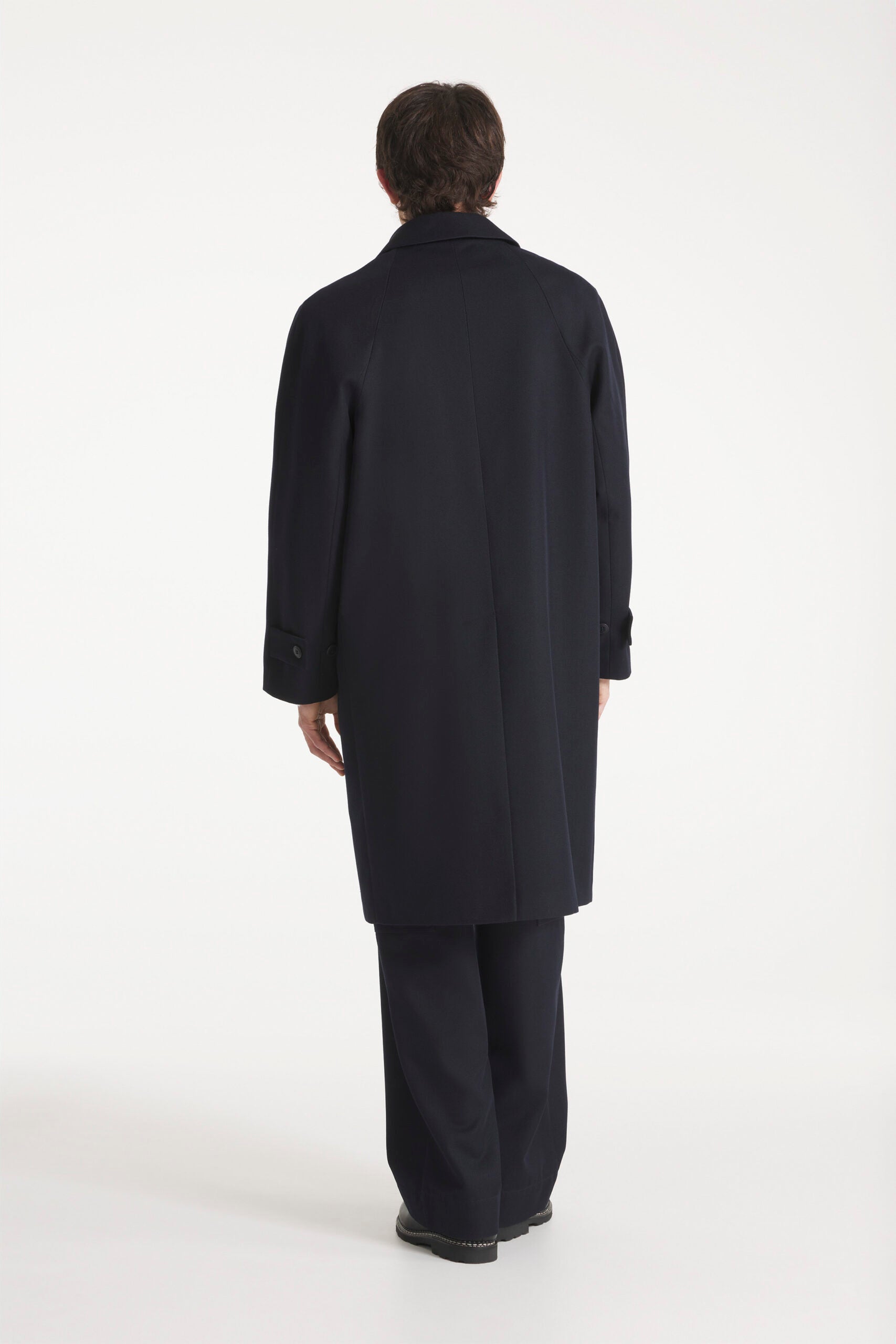 Le Mont Saint Michel – Manfred Wool Trench - Navy - Vestes et Manteaux - 12544MG