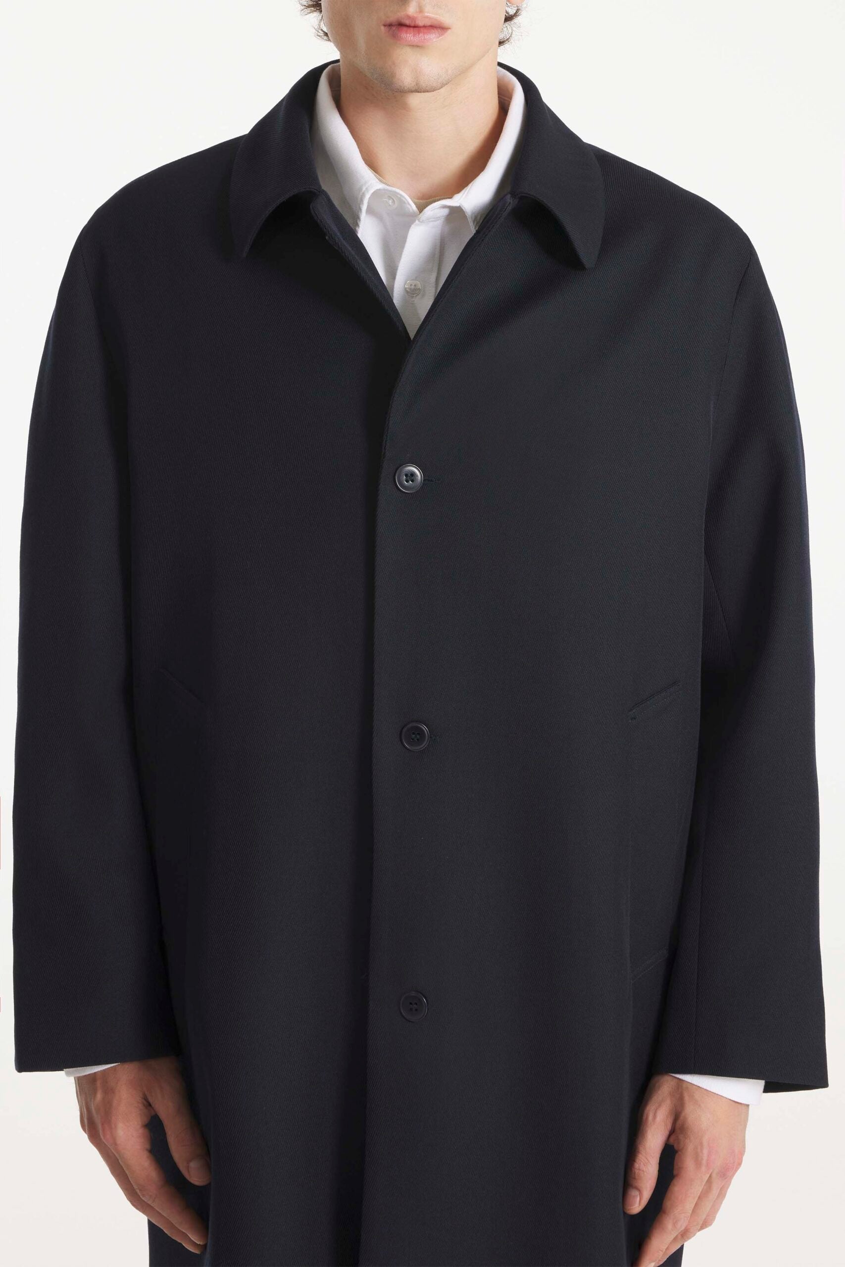 Le Mont Saint Michel – Manfred Wool Trench - Navy - Vestes et Manteaux - 12544MG