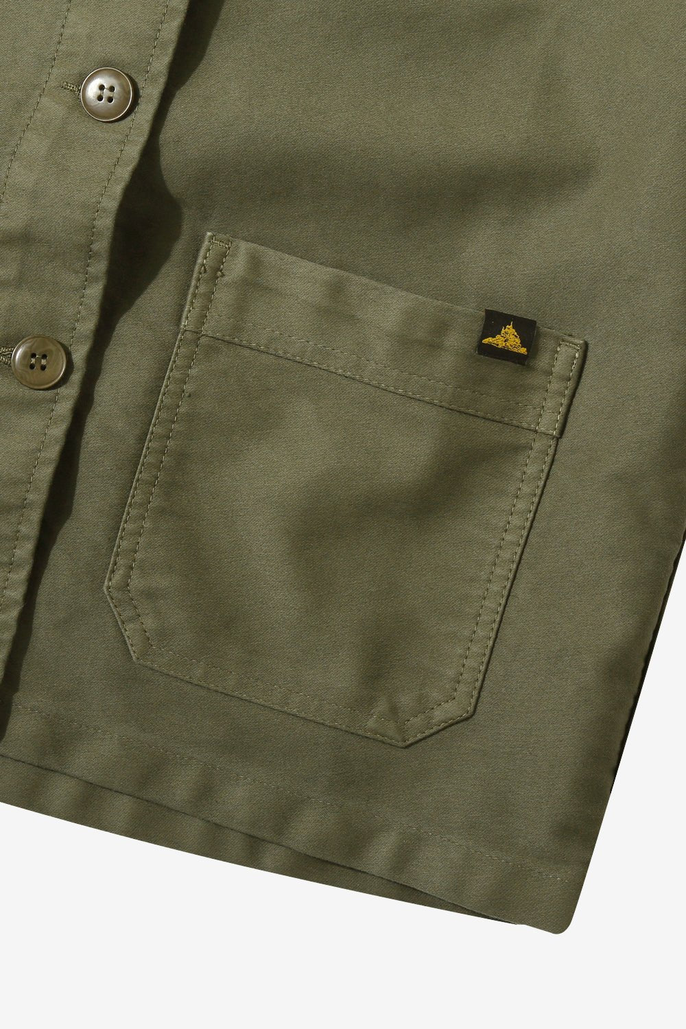 Le Mont Saint Michel – Women Moleskin Work Jacket - Kaki - Vestes et Manteaux - 00112MV