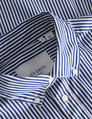 Les Deux - Kent Poplin Shirt - White/Blue Surf - Chemise - LDM410184