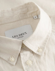 Les Deux - Kris Linen SS Shirt - Ivory-Chemise-LDM401053