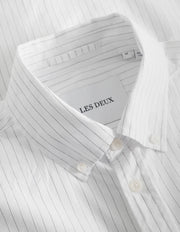 Les Deux - Kent Poplin Shirt - White/Black - Chemises - LDM410188