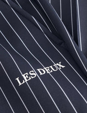 Les Deux - Ballier Casual Pinstripe Track Pants - Dark Navy & Light Ivory - Pantalons et Shorts - LDM530057