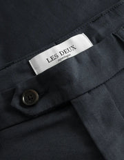 Les Deux - Como Cotton Suit Pants - Dark Navy-Pantalons et Shorts-LDM510125