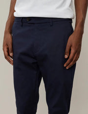 Les Deux - Como Cotton Suit Pants - Dark Navy-Pantalons et Shorts-LDM510125