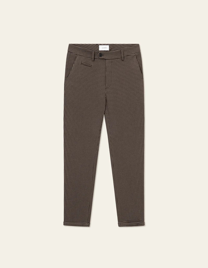 Les Deux - Como Reg Houndstooth Suit Pants - Mountain Grey & Desert Taupe - Pantalons et Shorts - LDM501092