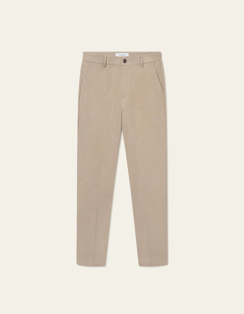 Les Deux - Como Reg Texture Suit Pants - Dark Sand - Pantalons et Shorts - 