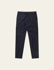 Les Deux - Como Reg Wool Cargo Suit Pants - Dark Navy Melange - Pantalons et Shorts - LDM501094