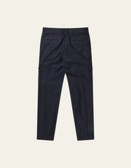 Les Deux - Como Reg Wool Cargo Suit Pants - Dark Navy Melange - Pantalons et Shorts - LDM501094