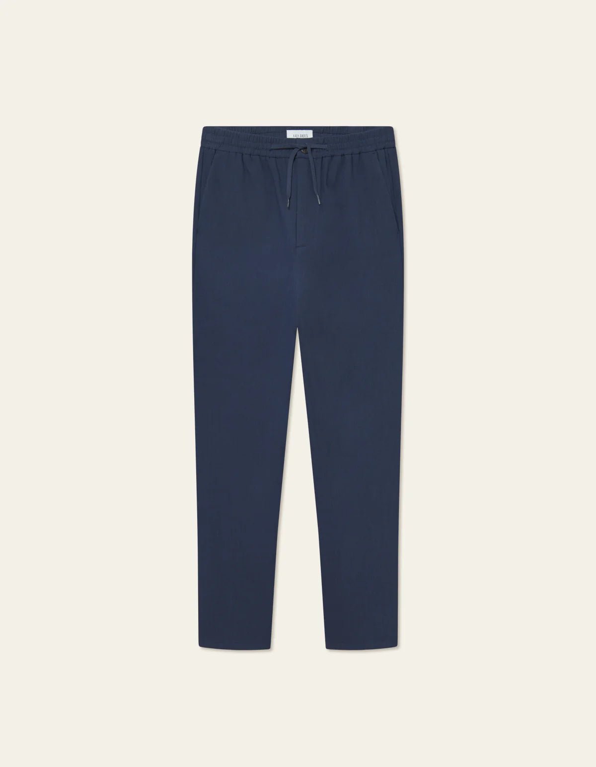 Les Deux - Como Tapered Textured Drawstring Pants - Dark Navy - Pantalons et Shorts - 