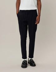 Les Deux - Como Twill Pinstripe Suit Pants - Dark navy/ Ivory-Pantalons et Shorts-LDM510123