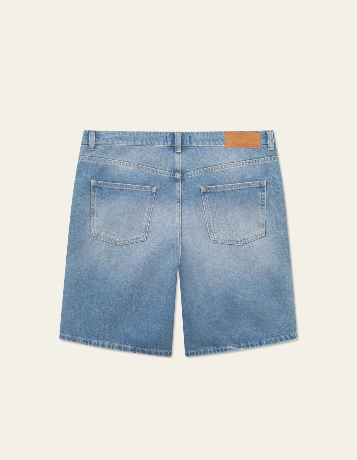 Les Deux - Ryder Washed Denim Shorts - Light Blue Wash - Pantalons et Shorts - LDM511069