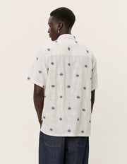 Les Deux - Ira SS Shirt - Ivory/Blueprint - Polo - LDM401089