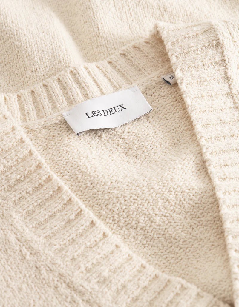 Les Deux - Brad Embroidery Cardigan - Ivory - Pulls et Sweats - LDM310154