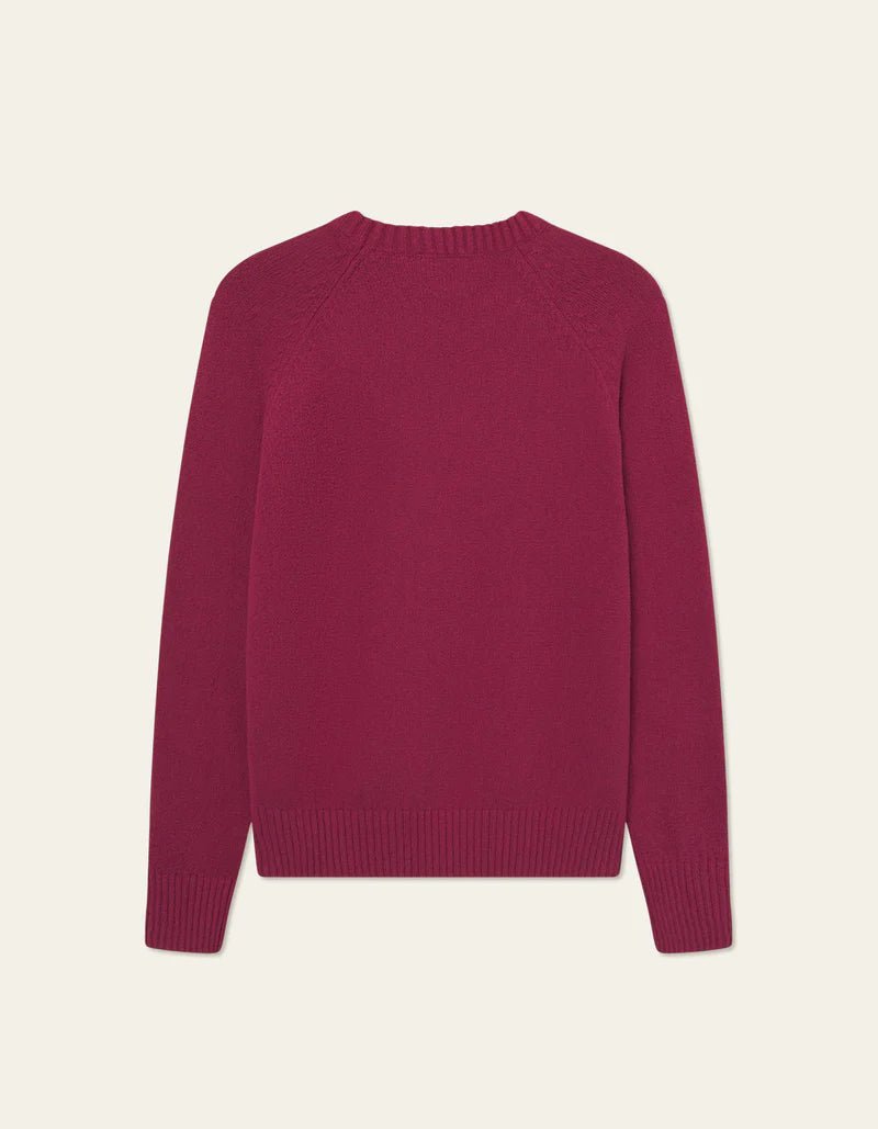 Les Deux - Brad Roundneck Knit - Beet Red - Pulls et Sweats - LDM3101125