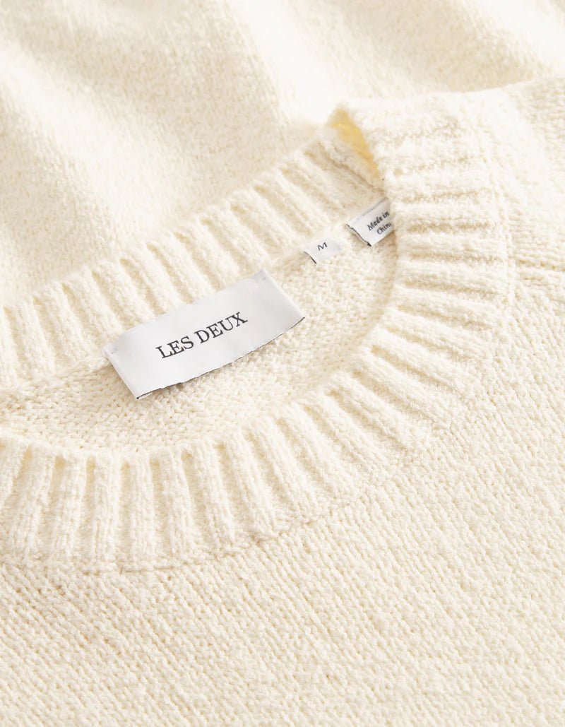 Les Deux - Brad Roundneck Knit - Ivory - Pulls et Sweats - LDM310125
