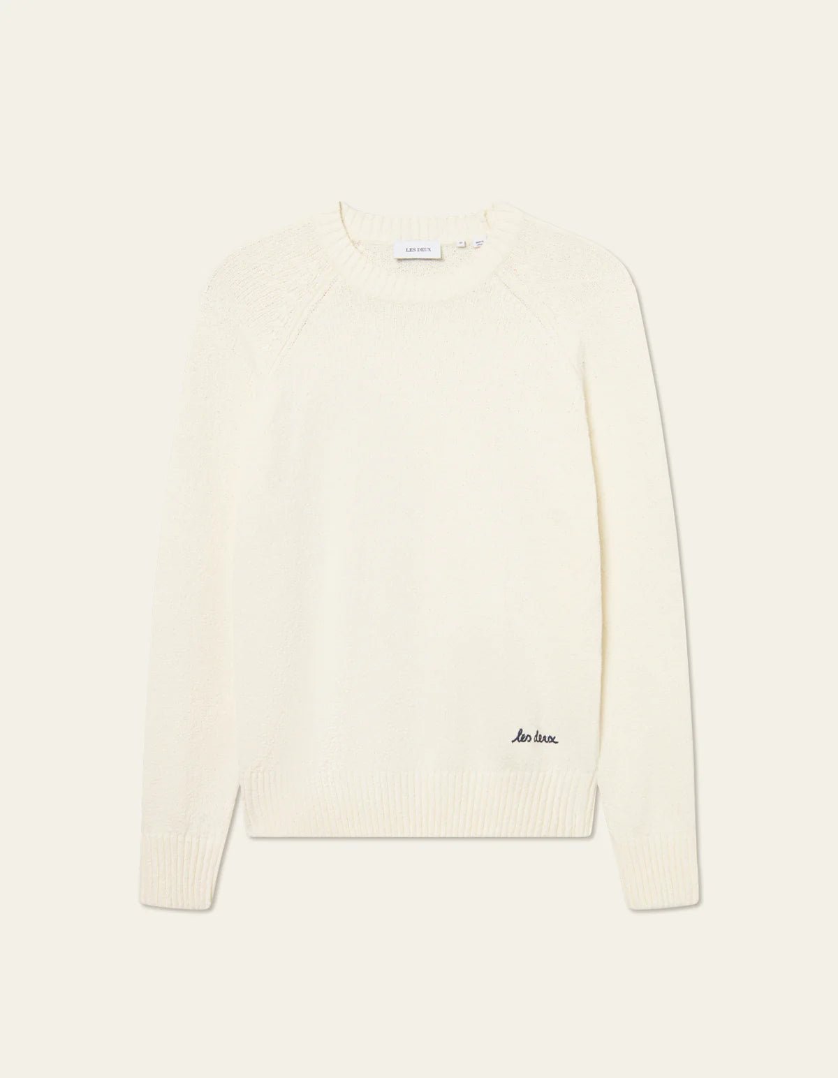 Les Deux - Brad Roundneck Knit - Ivory - Pulls et Sweats - LDM310125