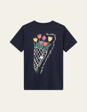 Les Deux - Bouquet T-shirt - Dark Navy - T-shirts - LDM101196