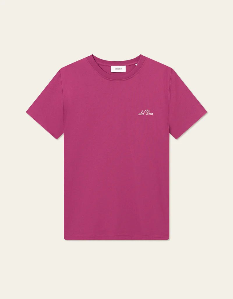 Les Deux - Crew T-shirt - Magenta - T-shirts - LDM101135