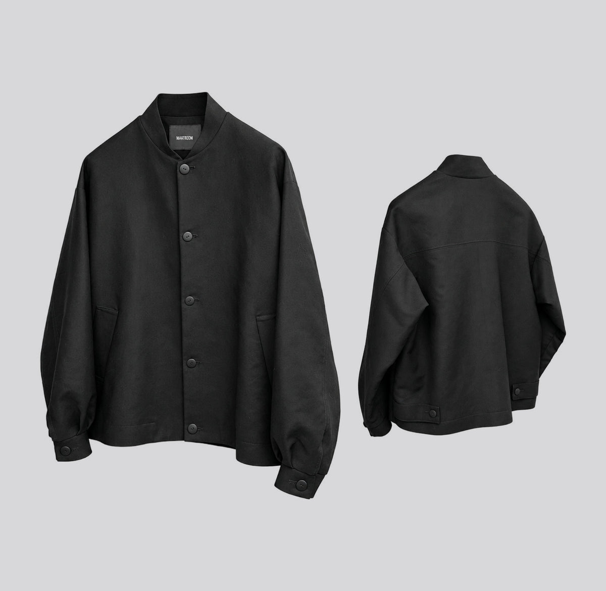 Maatroom Uiji Bomber Jacket – packshot catalogue (devant et dos)