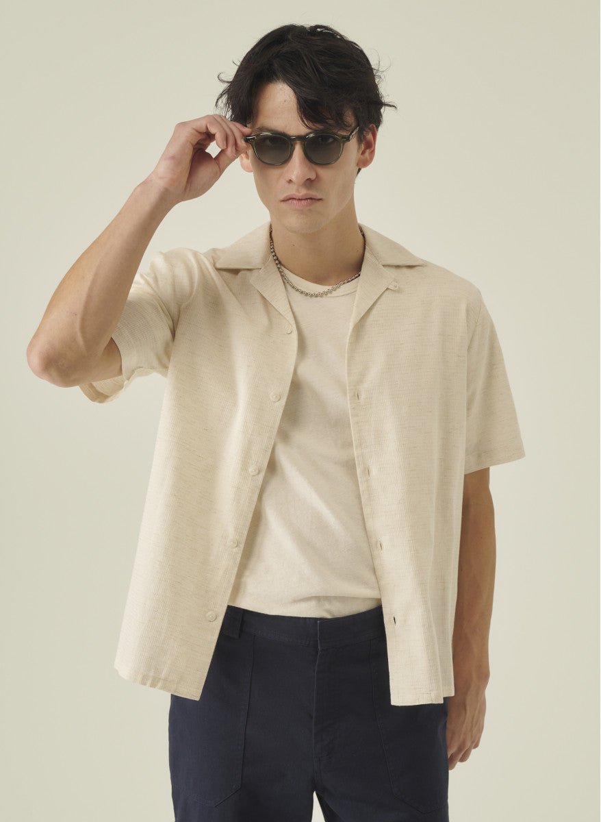 Maison Standards - Chemise Finn Mc Brodée - Beige Uni - Chemises - H125C032TI125