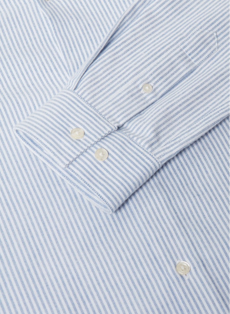 Maison Standards - Chemise Peter Flanelle rayée - Bleu - Chemises - H223C001TIR19