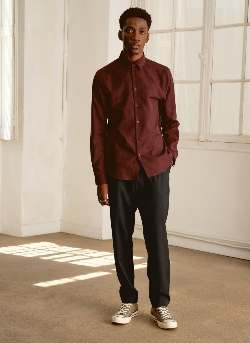 Maison Standards - Pantalon François Loose infroissable - Noir - Pantalons et Shorts - H123P026TIU27