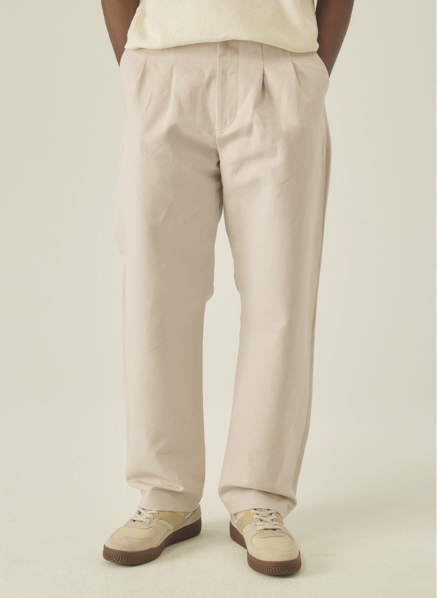 Maison Standards - Pantalon Loose en Lin Saul - Ecru - Pantalons et Shorts - H125P026TI129