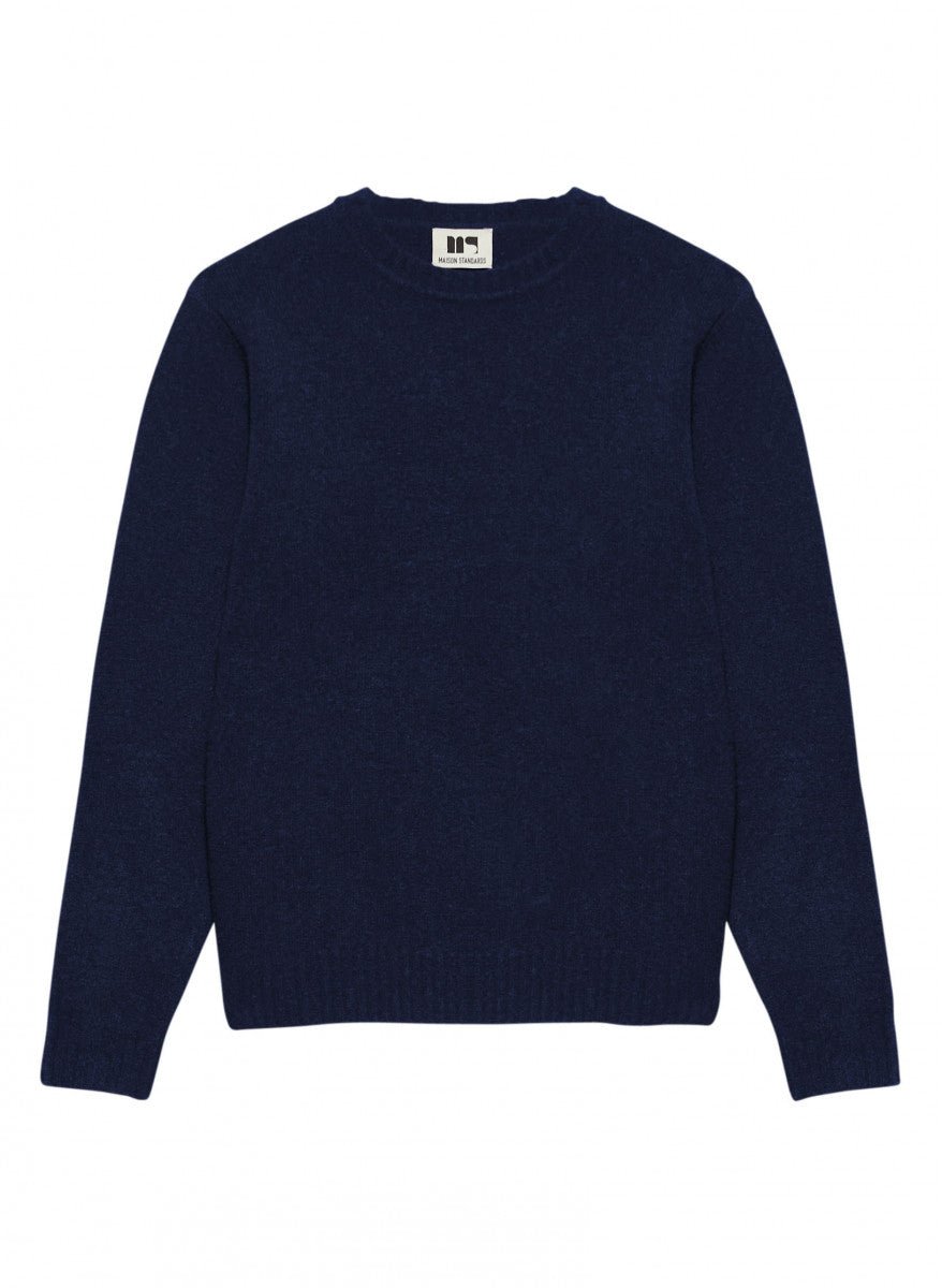 Maison Standards - Pull Gary unisexe en laine et fibres recyclées - Bleu - Pulls et Sweats - H223K044MAI29