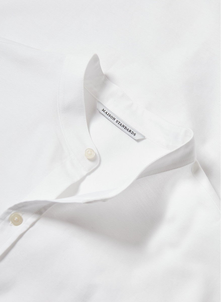 Maison Standards - Chemise Col Mao Oxford - Blanc - T-shirts - H323C005TIU01