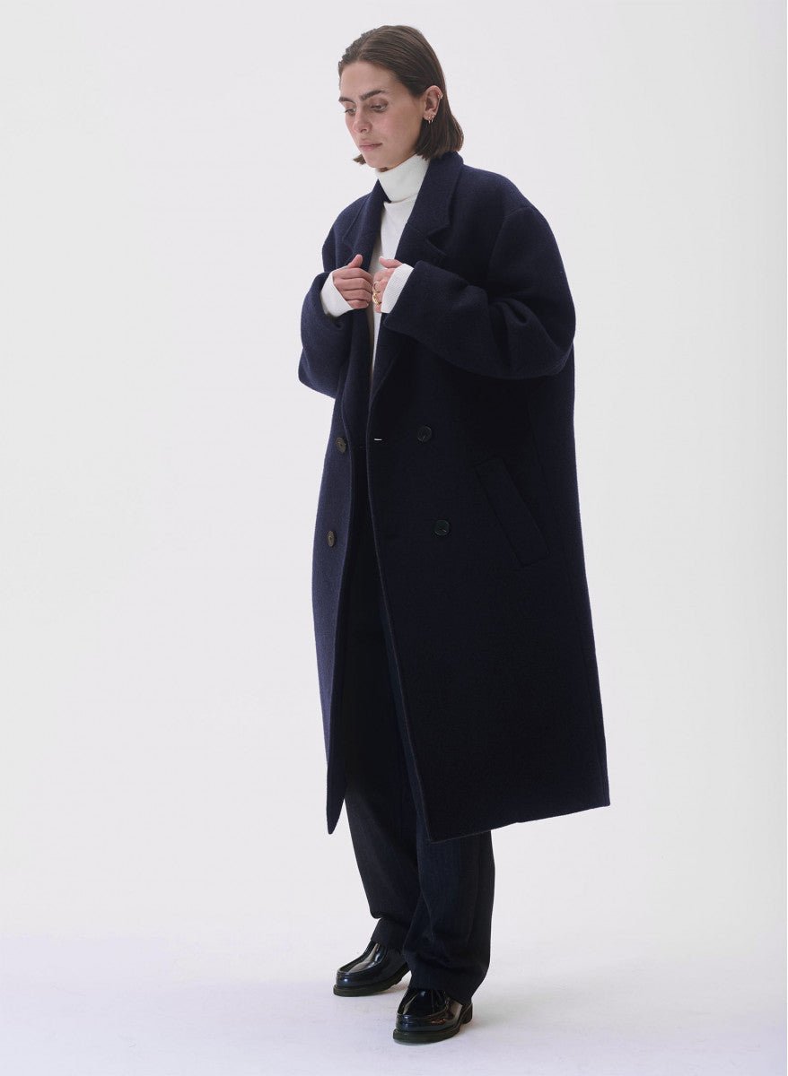Maison Standards - Manteau Tribeca Unisexe double boutonnage - Bleu marine - Vestes et Manteaux - H224M039TI117
