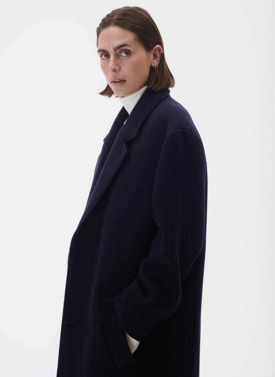 Maison Standards - Manteau Tribeca Unisexe double boutonnage - Bleu marine - Vestes et Manteaux - H224M039TI117