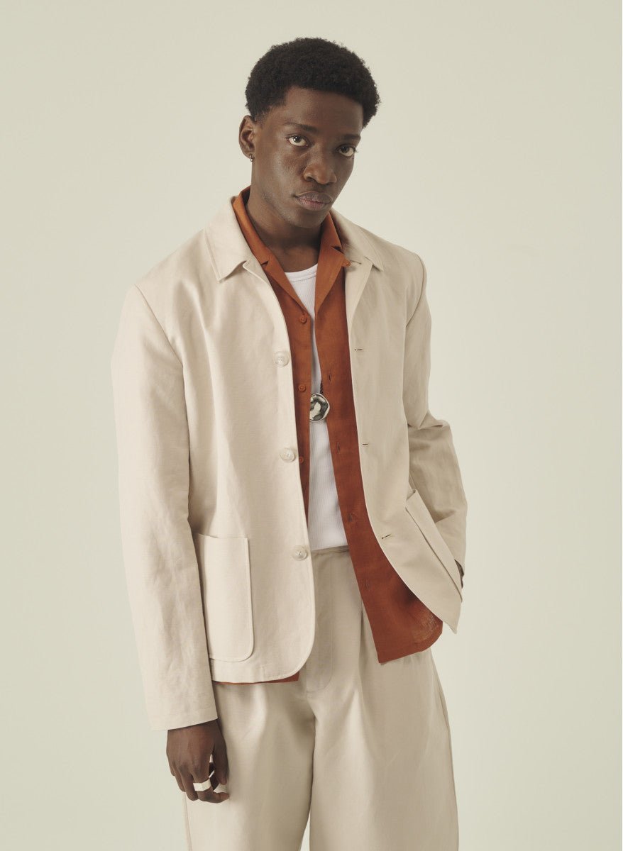 Maison Standards - Veste Légère en Lin Majorque - Ecru - Vestes et Manteaux - H125V046TI129