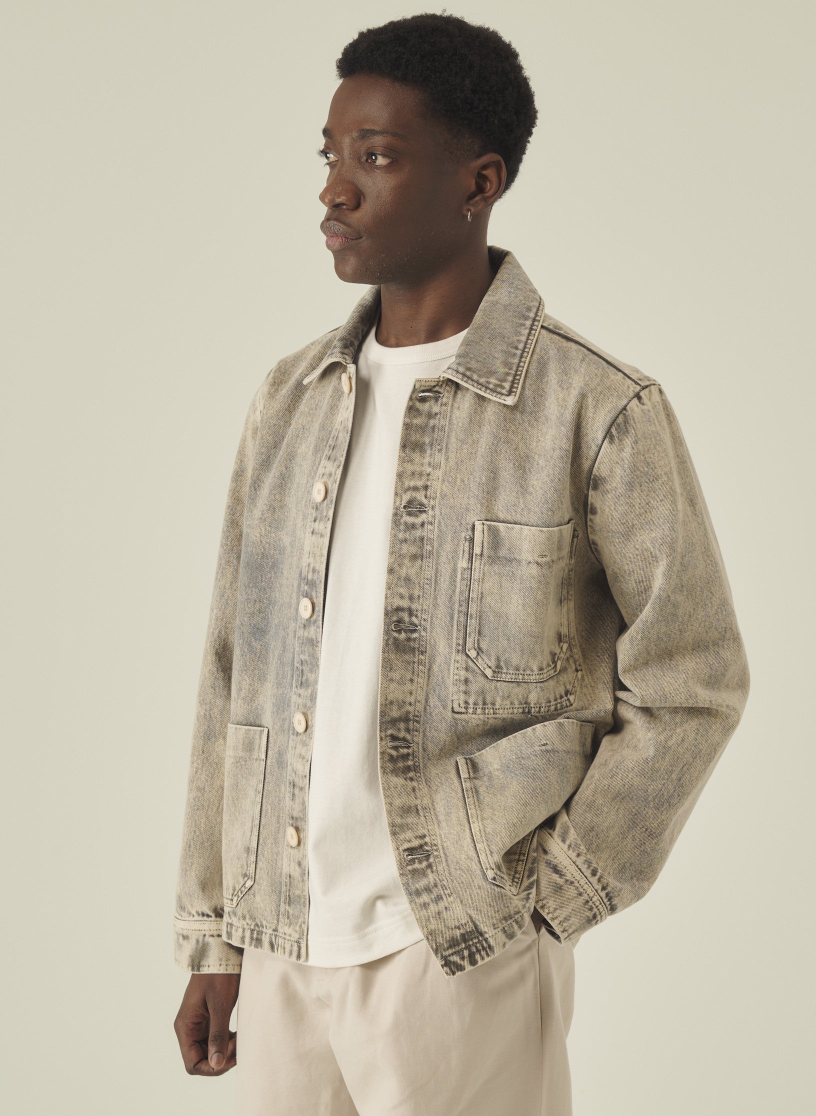 Maison Standards - Veste Peintre en Denim Vallauris - Bleu Orage - Vestes et Manteaux - H125V045DEN31