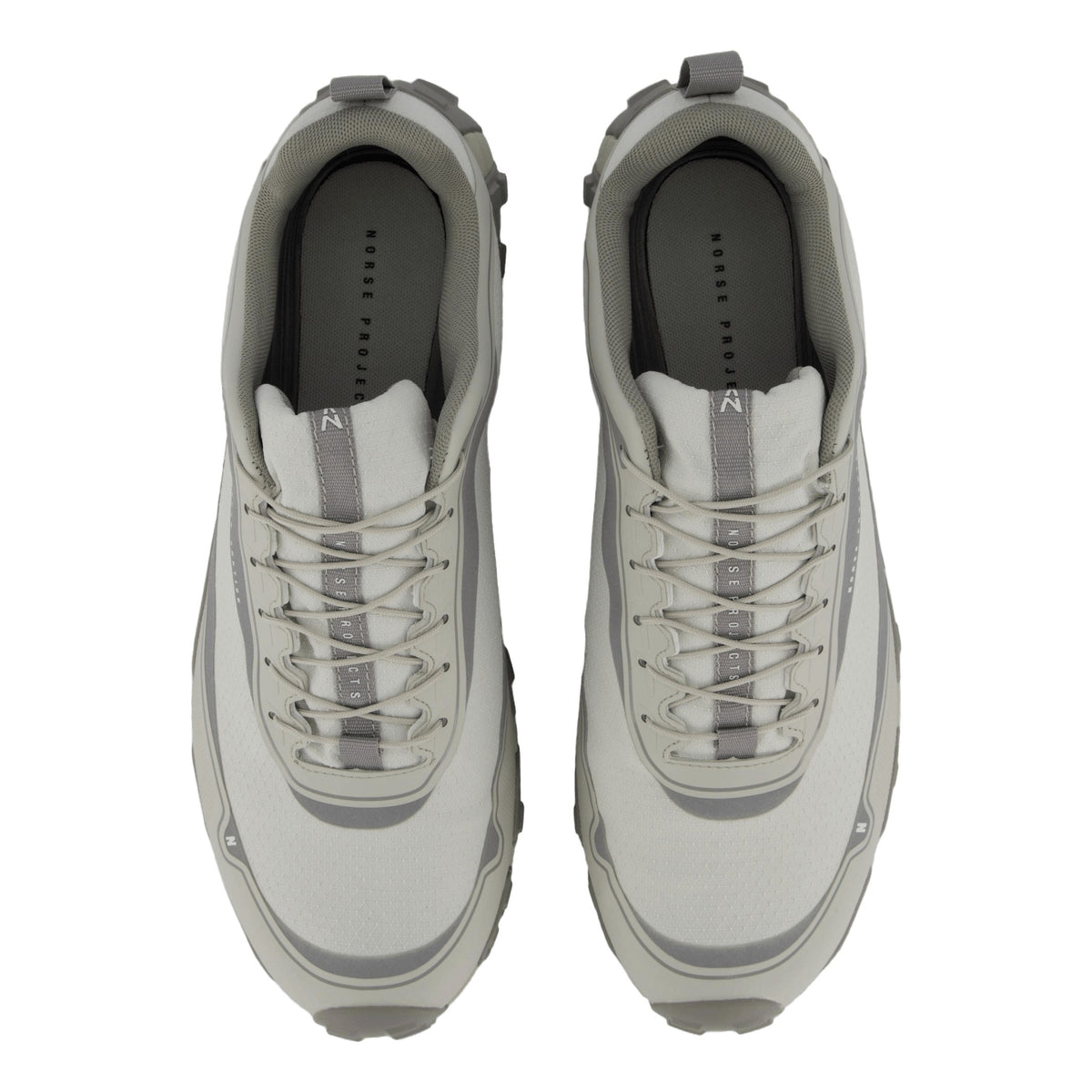 Norse Projects – Sneakers Lace Up Hyper Runner V08 – Bianco, paio, vista dall'alto